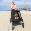 Petique Apollo Elite Pet Stroller & Trailer | Integrated Ramp-Pet Strollers-Petique- Silver Circle Pets