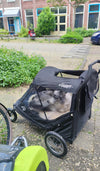 Petique Apollo Elite Pet Stroller & Trailer | Integrated Ramp-Pet Strollers-Petique- Silver Circle Pets