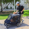 Petique Apollo Elite Pet Stroller & Trailer | Integrated Ramp-Pet Strollers-Petique- Silver Circle Pets