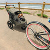 Petique Breeze Pet Jogger Stroller incl. Free Rain Cover & Bike Adapter-Pet Strollers-Petique- Silver Circle Pets