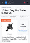 Petique Breeze Pet Jogger Stroller incl. Free Rain Cover & Bike Adapter-Pet Strollers-Petique- Silver Circle Pets