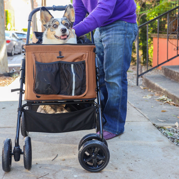 Petique Dynamic 4-in-1 Pet Stroller Travel System-Pet Strollers-Petique- Silver Circle Pets