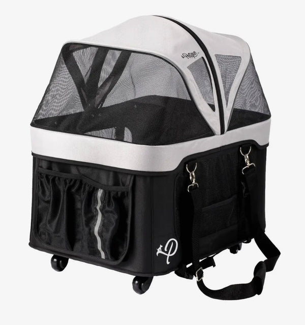 Petique Dynamic 4-in-1 Pet Stroller Travel System-Pet Strollers-Petique- Silver Circle Pets