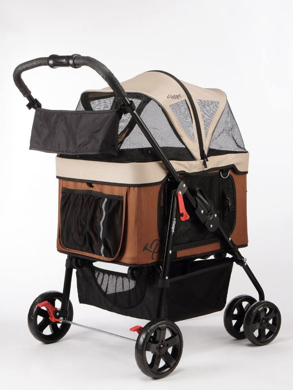 Petique Dynamic 4-in-1 Pet Stroller Travel System-Pet Strollers-Petique- Silver Circle Pets
