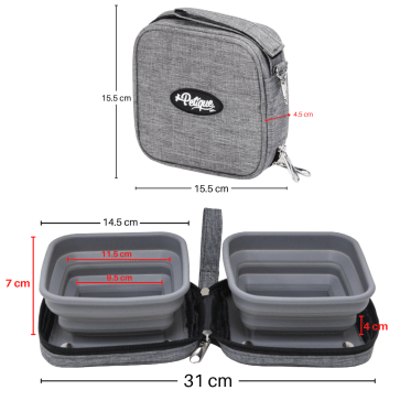 Petique Portabowl-Pet Strollers Accessories-Petique- Silver Circle Pets