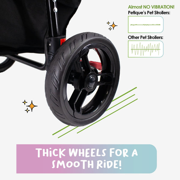 Petique Revolutionary Pet Stroller-Pet Strollers-Petique- Silver Circle Pets