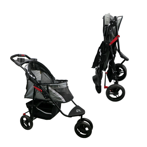Petique Revolutionary Pet Stroller-Pet Strollers-Petique- Silver Circle Pets