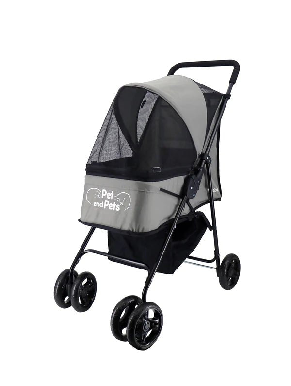 Petique Rollin' Pet Stroller-Pet Strollers-Petique- Silver Circle Pets