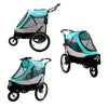 Petique Trailblazer Pet Stroller & Dog Bike Trailer incl. Free Rain Cover + Tow Bar-Pet Strollers-Petique- Silver Circle Pets