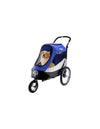 Petique Trailblazer Pet Stroller & Dog Bike Trailer incl. Free Rain Cover + Tow Bar-Pet Strollers-Petique- Silver Circle Pets