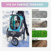 Petique Trailblazer Pet Stroller & Dog Bike Trailer incl. Free Rain Cover + Tow Bar-Pet Strollers-Petique- Silver Circle Pets