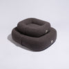 PillowVilla Bouclé Dog Bed PEBBLE-Dog Bed-PillowVilla- Silver Circle Pets