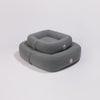 PillowVilla Bouclé Dog Bed PEBBLE-Dog Bed-PillowVilla- Silver Circle Pets