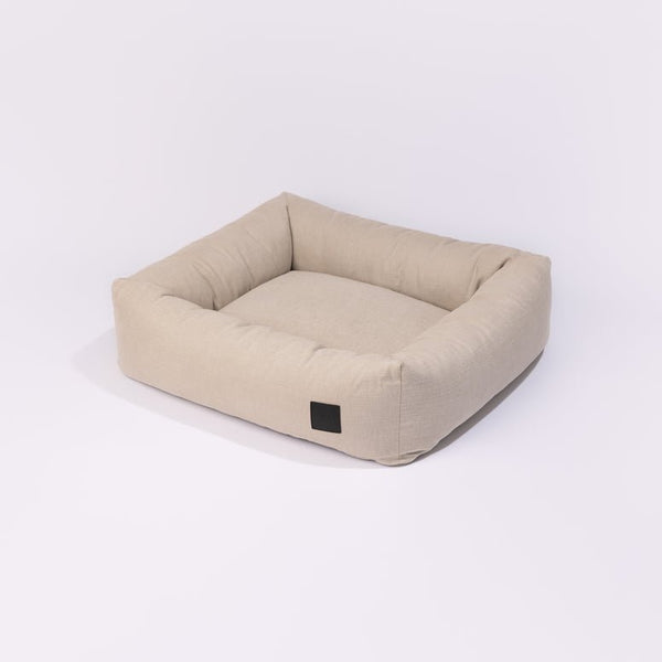 PillowVilla Dog Bed DREAM Linen-Cotton-Dog Bed-PillowVilla- Silver Circle Pets
