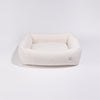 PillowVilla Faux Fur Dog Bed LOUNGE-Dog Bed-PillowVilla- Silver Circle Pets