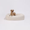PillowVilla Faux Fur Dog Bed PEBBLE-Dog Bed-PillowVilla- Silver Circle Pets