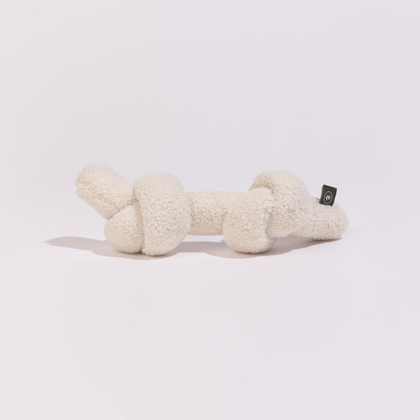 PillowVilla Faux Fur Luxury Dog Toy KNOT-Dog Toy-PillowVilla- Silver Circle Pets