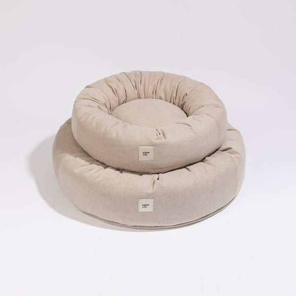 PillowVilla Micro-Chenille Dog Bed PUFFY-Dog Bed-PillowVilla- Silver Circle Pets