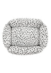 Settle Dalmatian Bolster Dog Bed | Eco-Friendly | UK Made-Dog Beds-Settle- Silver Circle Pets