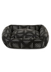 Settle Monochrome Bolster Dog Bed | Eco-Friendly | Hypoallergenic-Dog Beds-Settle- Silver Circle Pets