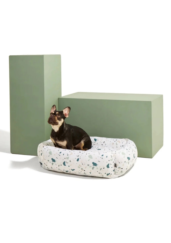 Settle Terrazzo Dog Bed | Eco-Friendly, UK Made-Dog Beds-Settle- Silver Circle Pets