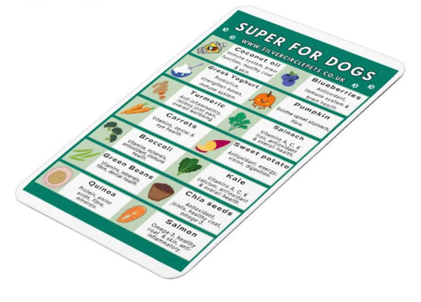 Silver Circle Pets Super Foods for Dogs Fridge Magnet | Free Delivery-Fridge Magnet-Silver Circle Pets- Silver Circle Pets
