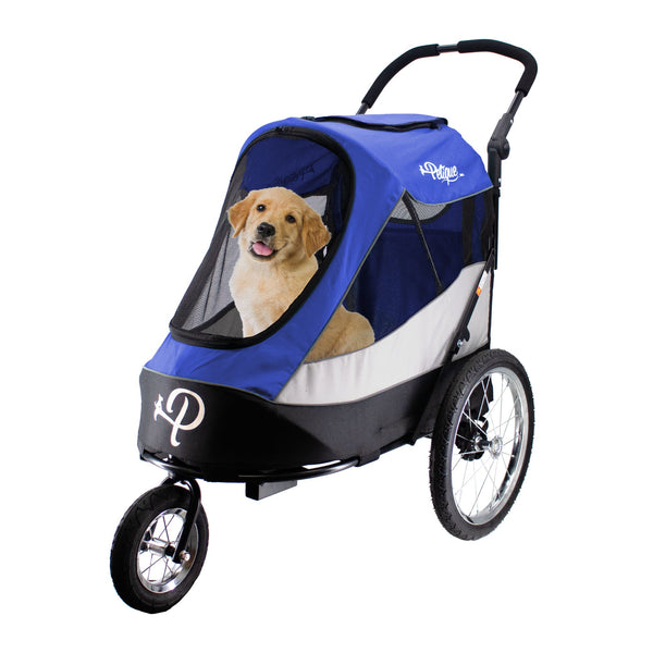 Petique Trailblazer Pet Stroller & Dog Bike Trailer incl. Free Rain Cover
