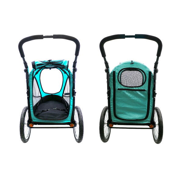 Petique Trailblazer Pet Stroller & Dog Bike Trailer incl. Free Rain Cover