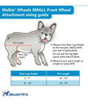 Walkin Wheels® SMALL Front Wheels Attachment-Dog Wheelchairs-Walkin Wheels- Silver Circle Pets