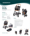 WonderFold P2 3-in-1 Pet Stroller Travel System-Pet Strollers-WonderFold- Silver Circle Pets