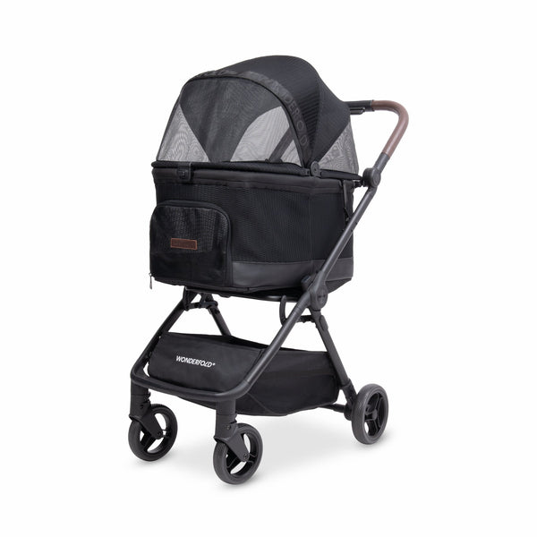 WonderFold P20 Bella Pet Stroller | AutoFold™ Technology-Pet Strollers-WonderFold- Silver Circle Pets