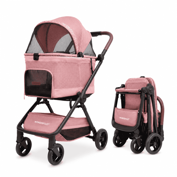 WonderFold P20 Bella Pet Stroller | AutoFold™ Technology-Pet Strollers-WonderFold- Silver Circle Pets