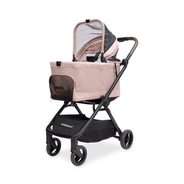 WonderFold P20 Bella Pet Stroller | AutoFold™ Technology-Pet Strollers-WonderFold- Silver Circle Pets