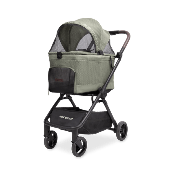 WonderFold P20 Bella Pet Stroller | AutoFold™ Technology-Pet Strollers-WonderFold- Silver Circle Pets