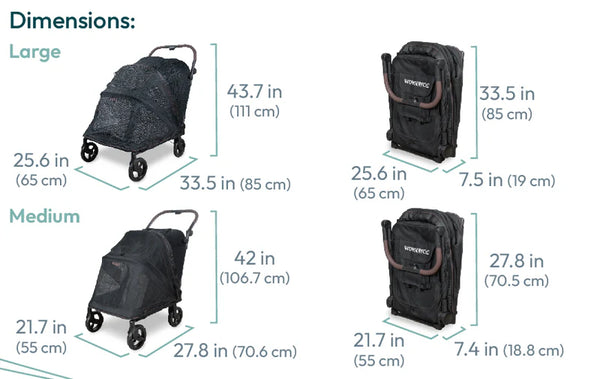 WonderFold Hudson Pet Stroller - with FlatFold™ Technology