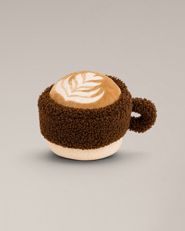 By Teddy Flat White Coffee Cup Dog Toy