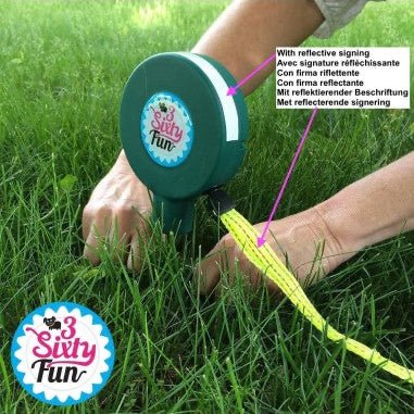 3SixtyFun Tie-out Stake - Petique- Silver Circle Pets