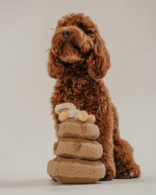 By Teddy Maple Pancake Stack Dog Toy