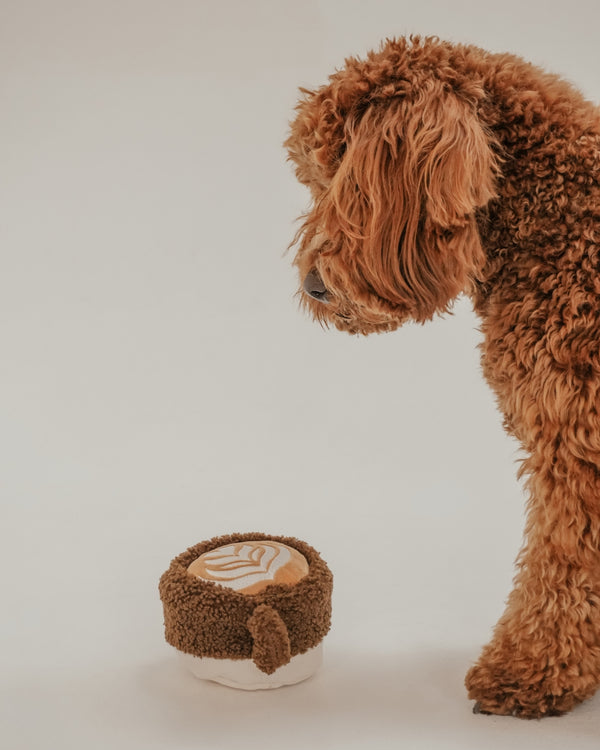 By Teddy Flat White Coffee Cup Dog Toy