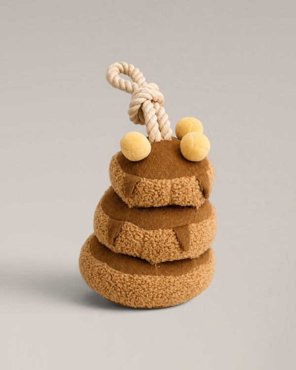 By Teddy Maple Pancake Stack Dog Toy
