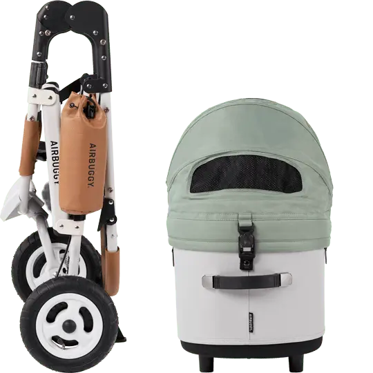 AirBuggy DOME 3 Brake Pet Stroller & Travel System | Handbrake | Slim Fold