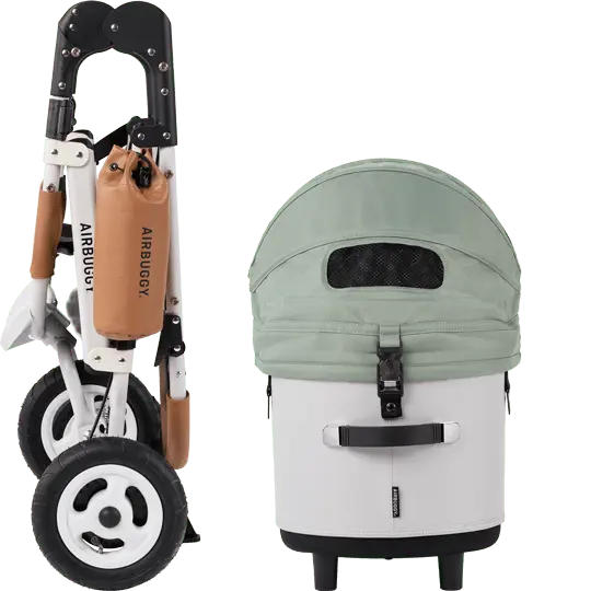 AirBuggy DOME 3 Brake Pet Stroller & Travel System | Handbrake | Slim Fold