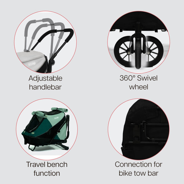 InnoPet Noah Dog Stroller, Bike Trailer & Travel Crate