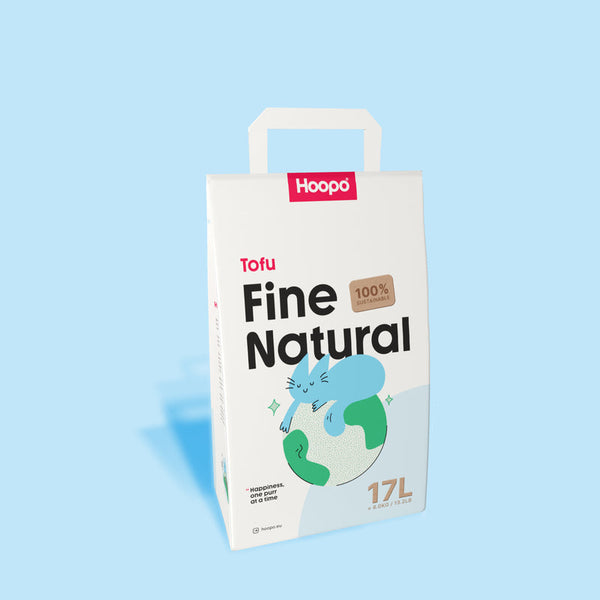Hoopo Tofu Natural Fine Cat Litter | 7L, 17L
