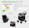 Petique Dynamic 4-in-1 Pet Stroller Travel System