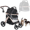 HPZ Pet Rover Prime 3-in-1 Pet Stroller Pet Strollers HPZ Pet Rover Silver Circle Pets 