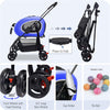 Ibiyaya 5-in-1 Combo EVA Pet Carrier/Stroller | Luxury Package Pet Strollers Ibiyaya Silver Circle Pets 