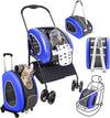 Ibiyaya 5-in-1 Combo EVA Pet Carrier/Stroller | Luxury Package Pet Strollers Ibiyaya Silver Circle Pets 