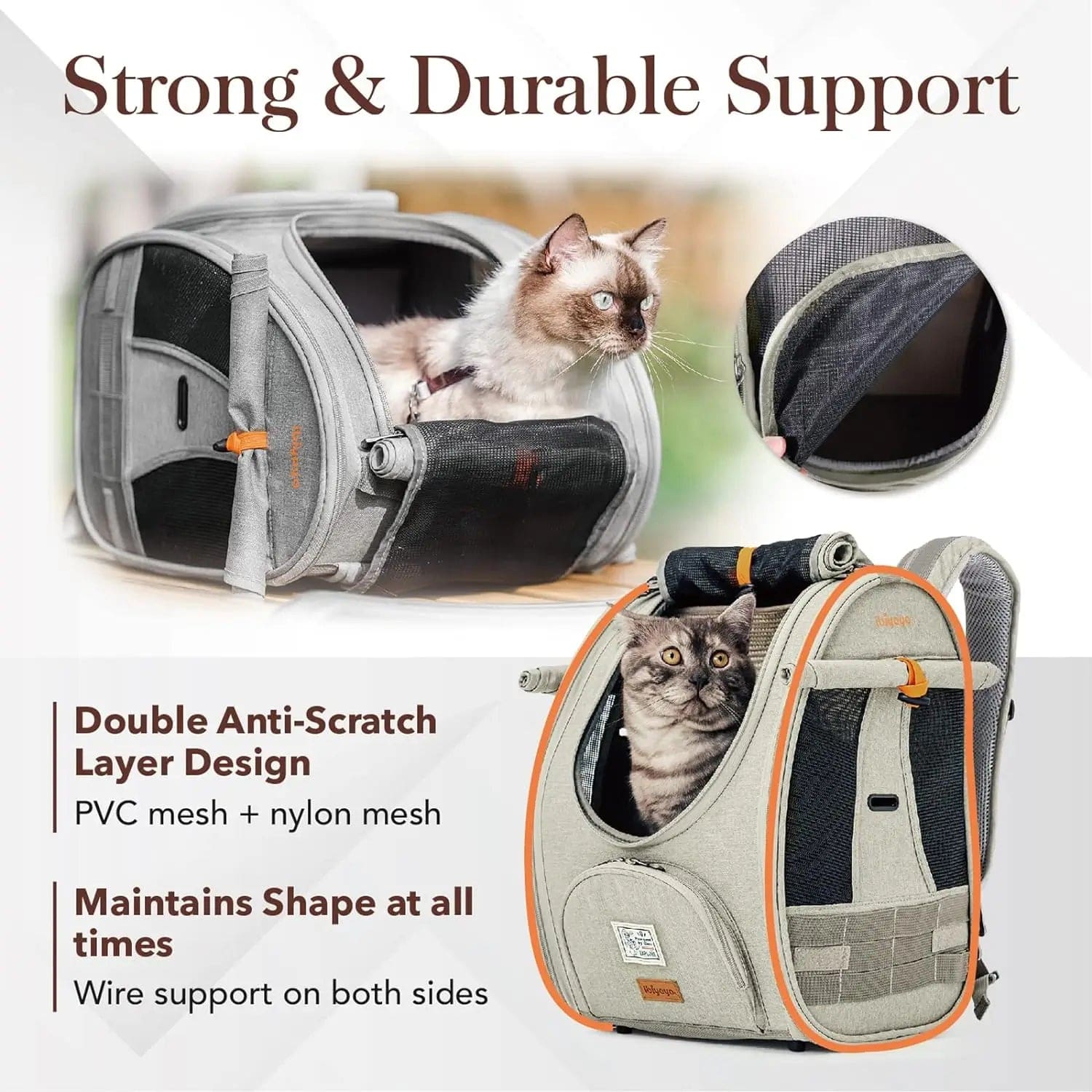 Ibiyaya Adventure Cat Backpack Airline Approved Cat Carrier