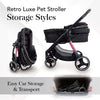 Ibiyaya® Retro Luxe Large Pet Stroller, Silver Circle Pets, Pet Strollers, Ibiyaya, 